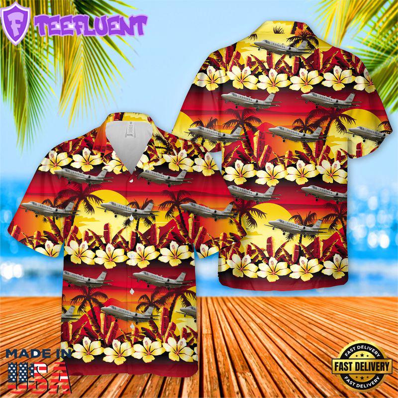 US Army UC-35A Citation 560 Ultra V Hawaiian Shirt