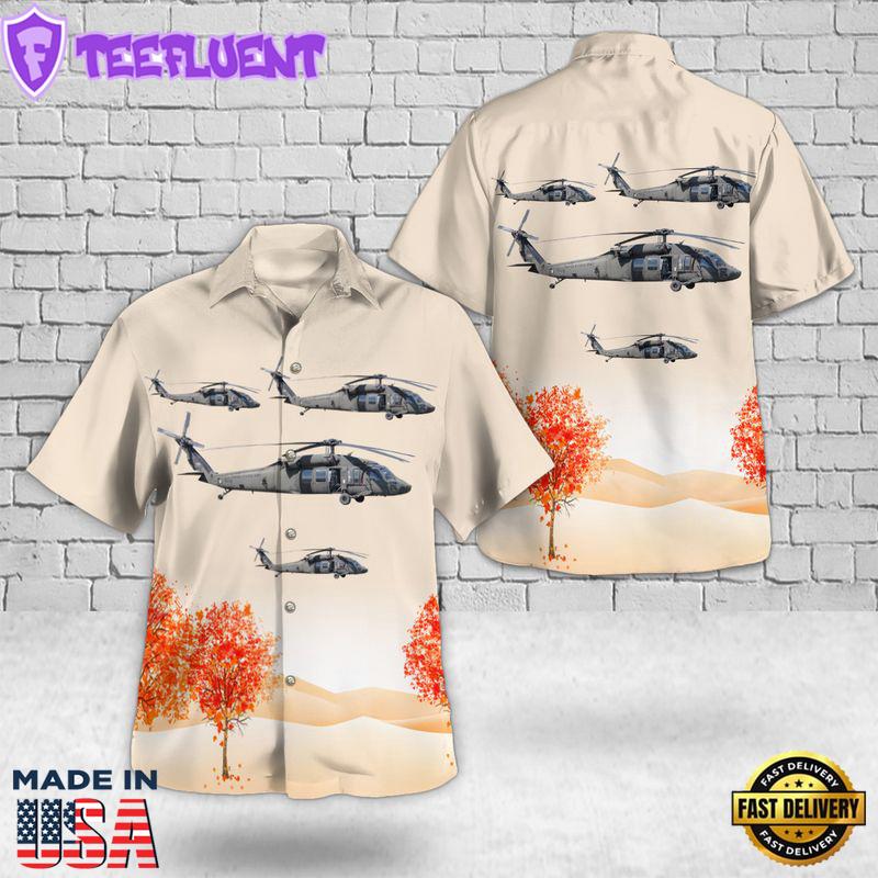 US Army UH-60 Black Hawk Autumn Season Hawaiian Shirt