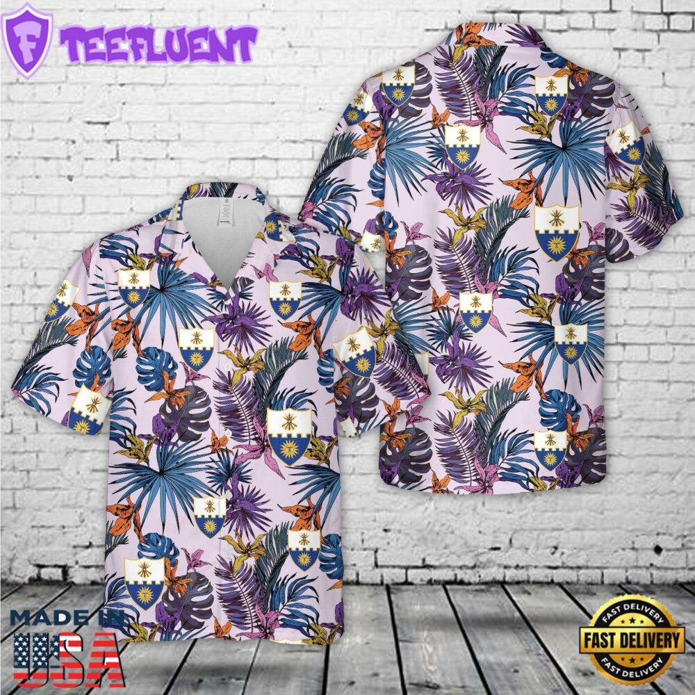 US Army Unit Crest 22nd Infantry Regiment Hawaiian Shirt