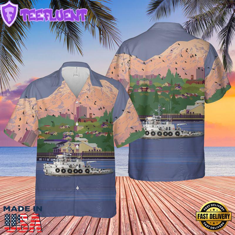 US Army USAV MG Henry Knox (LT-802) 467th Transportation Company Hawaiian Shirt