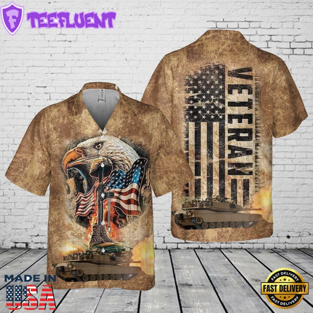 US Army Veteran Pocket Hawaiian Shirt