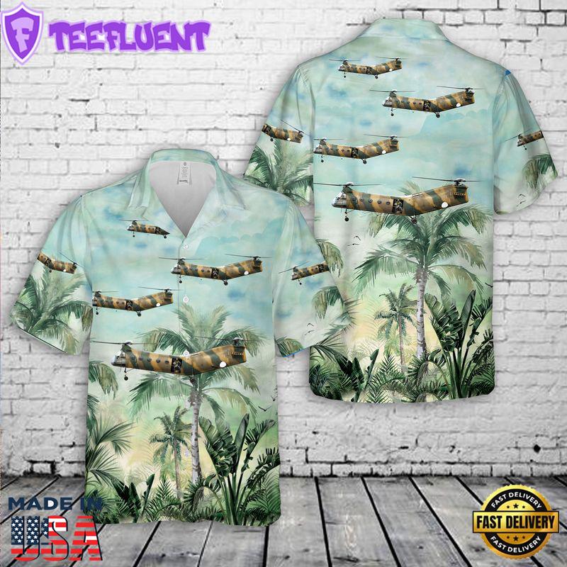 US Army Vietnam Era H-21C Shawnee Hawaiian Shirt
