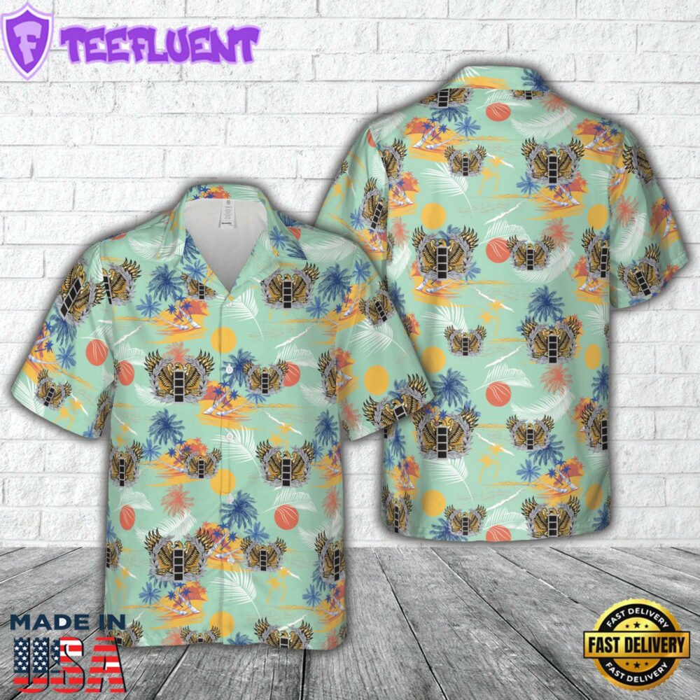 US Army Warrant Officer CW4 Eagle Rising Badge Hawaiian Shirt