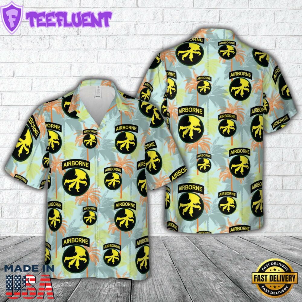 US Army WW2 Airborne Forces 17th Airborne Division Hawaiian Shirt