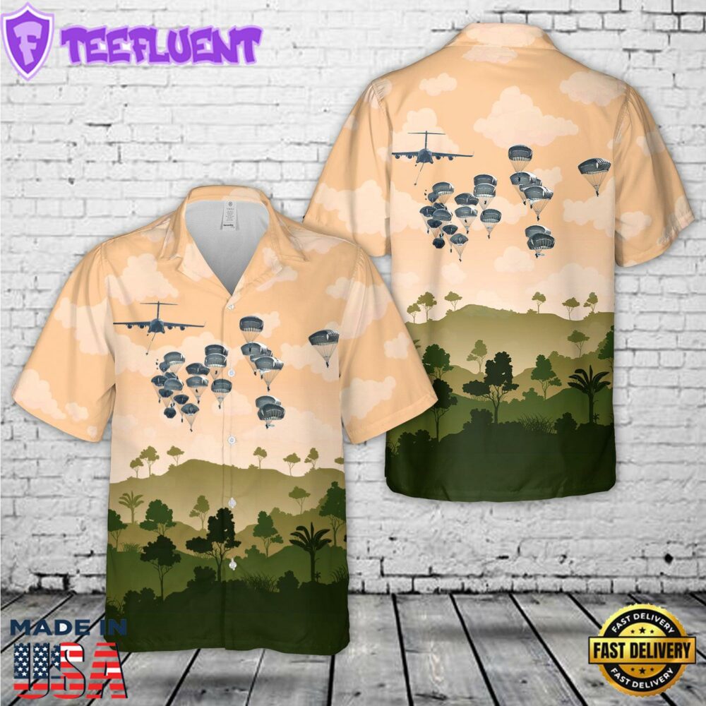 US Army's 82nd Airborne Division jump from C-17 Globemaster III Hawaiian Shirt
