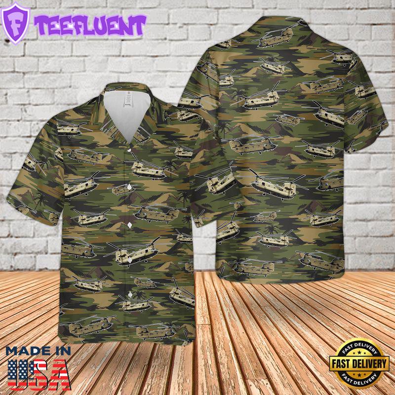 US Boeing CH-47 Chinook Hawaiian Shirt