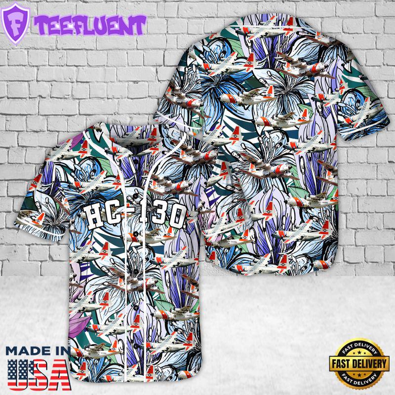 U.S Coast Guard Lockheed HC-130 Hercules Baseball Jersey