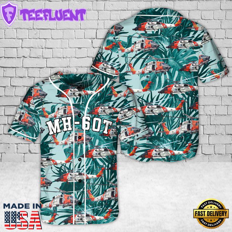 U.S Coast Guard Sikorsky MH-60T Jayhawk Baseball Jersey