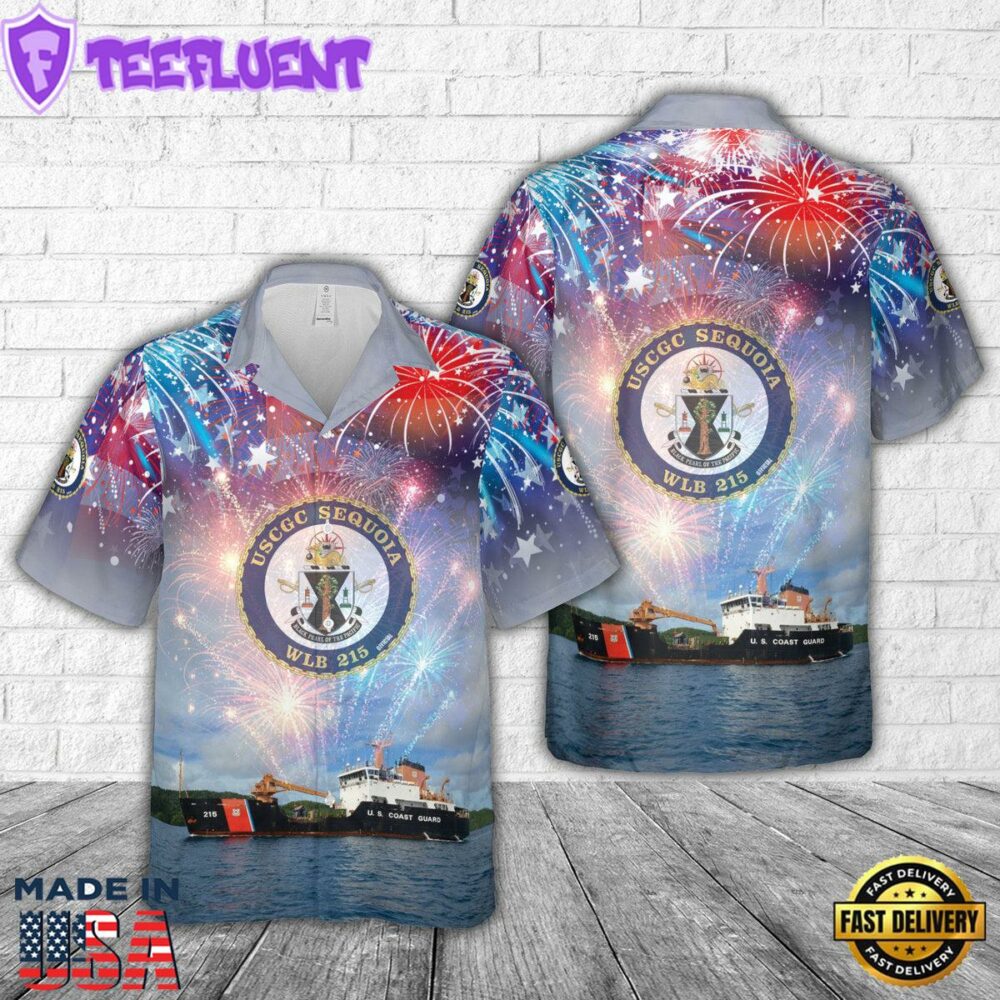 US Coast Guard USCGC Sequoia (WLB-215), 4th Of July Hawaiian Shirt
