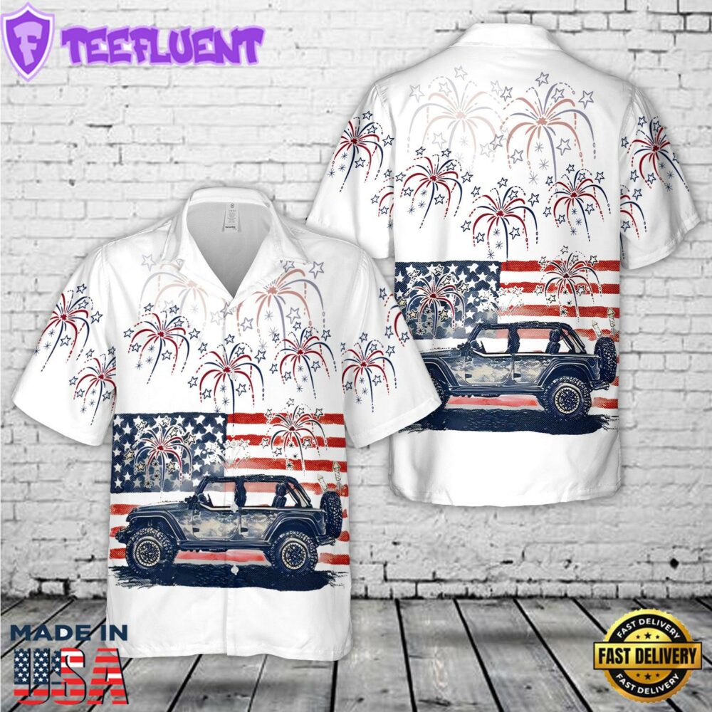 US Flag Jp 4th Of July Hawaiian Shirt