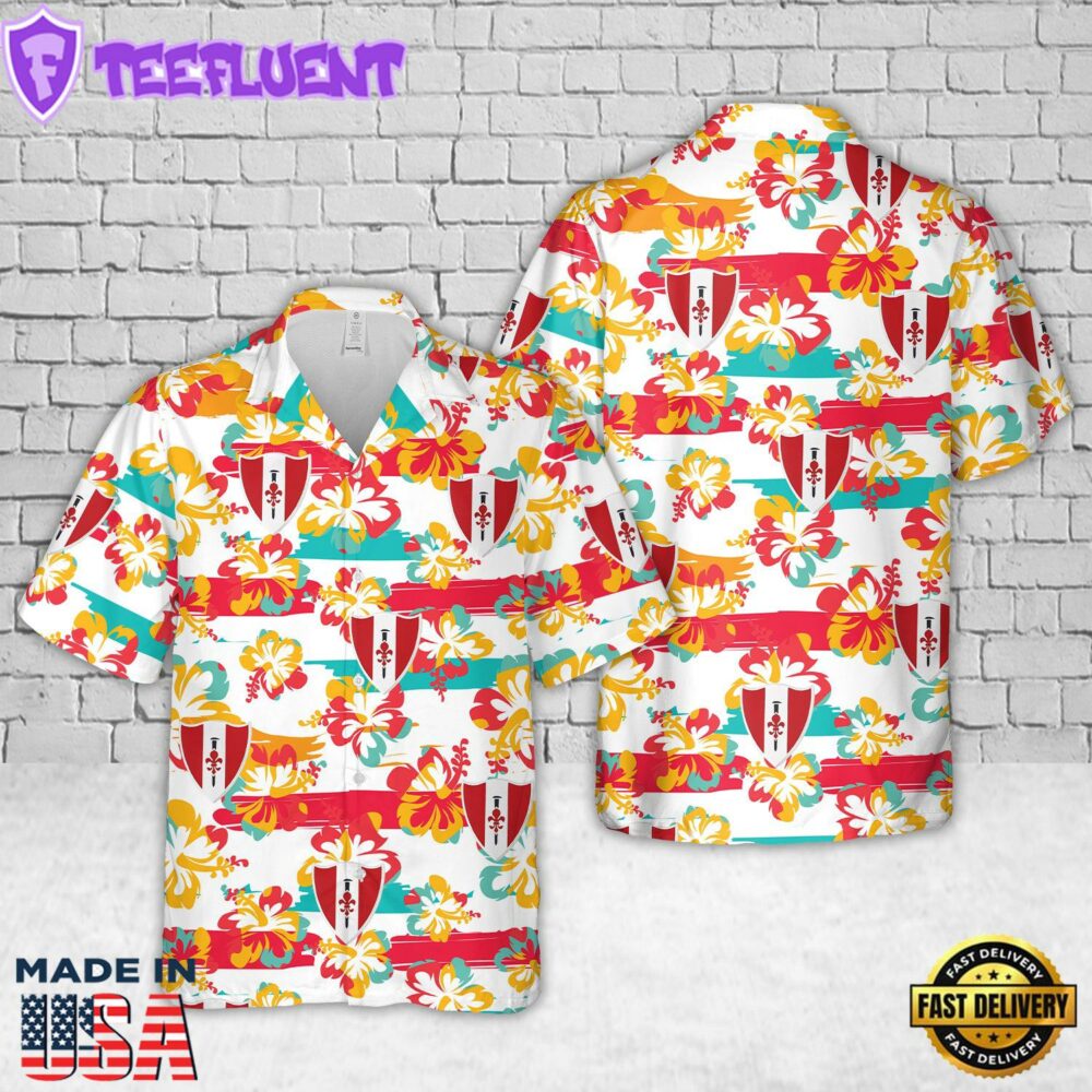 US Navy 46th Engineer Battalion Steel Spike Hawaiian Shirt