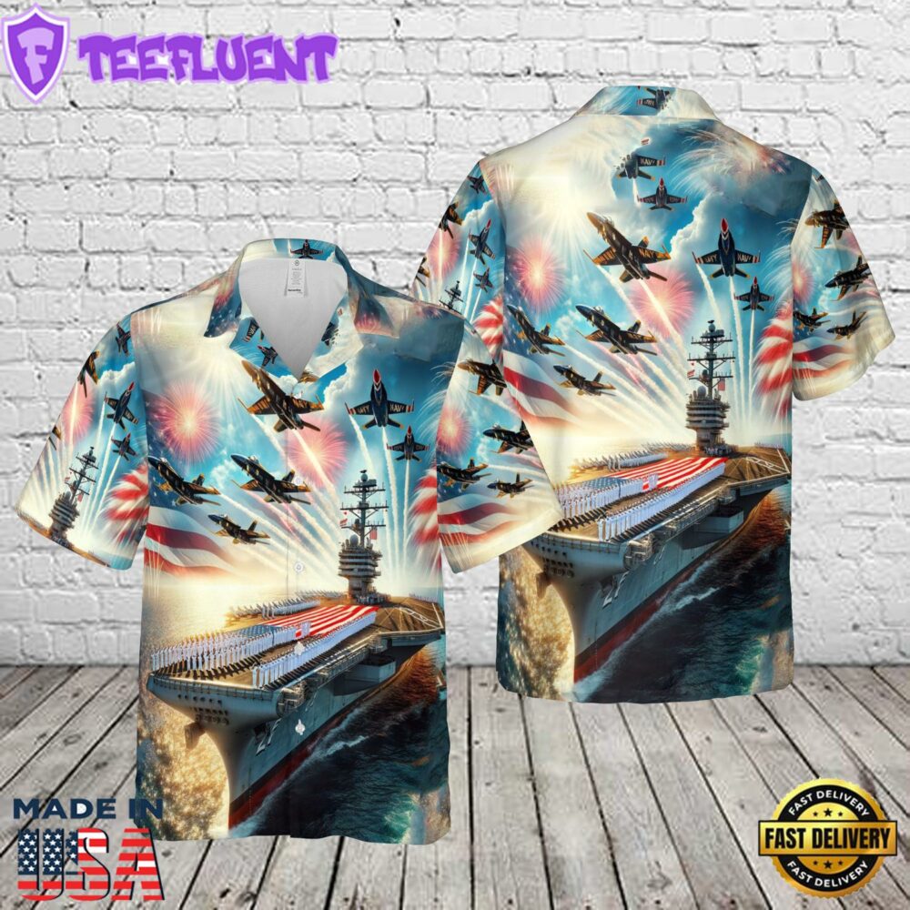 US Navy 4th Of July Hawaiian Shirt