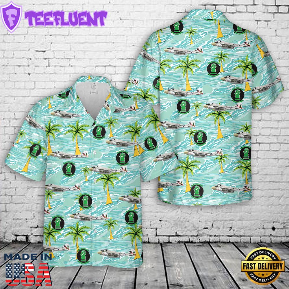 US Navy A-6E Intruder VMA(AW)-121 Green Knights, VK1 159314. MCAS Cherry Point, NC - 1977 Hawaiian Shirt