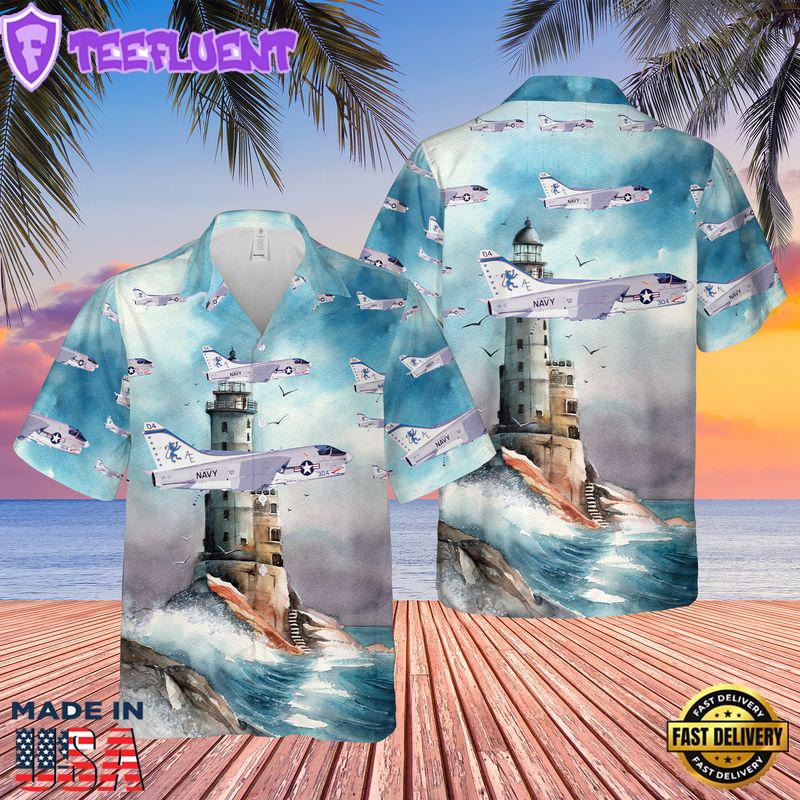 US Navy A-7E Corsair II Of VA-15 Hawaiian Shirt