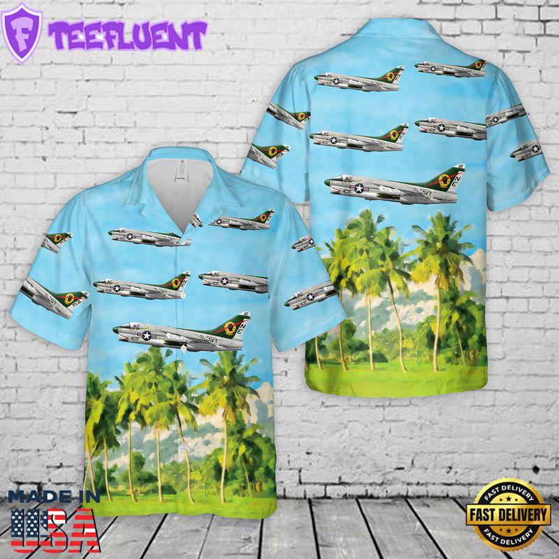 US Navy A7E Corsair II Of VA-25 Fist Of The Fleet Hawaiian Shirt