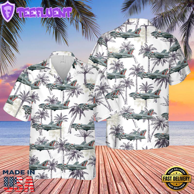 US Navy A7E Corsair II Of VA-86 Sidewinders Hawaiian Shirt