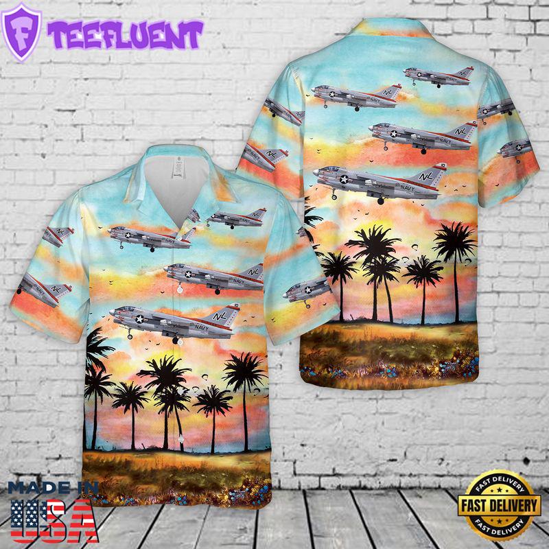 US Navy A7E Corsair II Of VA-94 Hawaiian Shirt