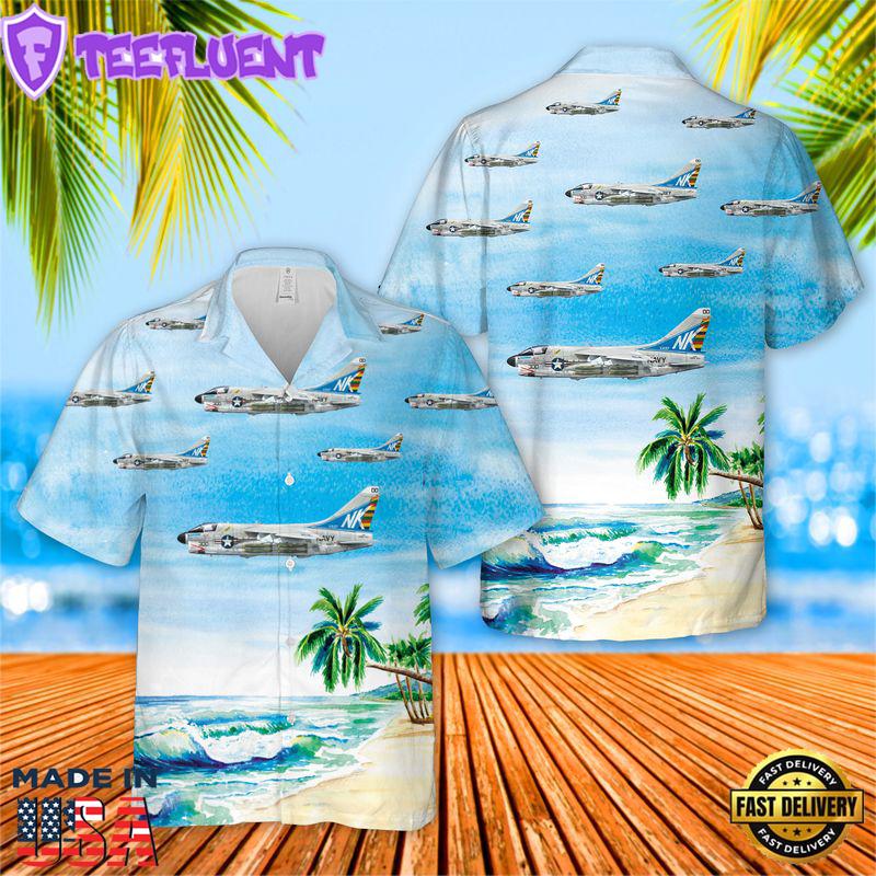 US Navy A7E Corsair II Of VA-97 Hawaiian Shirt