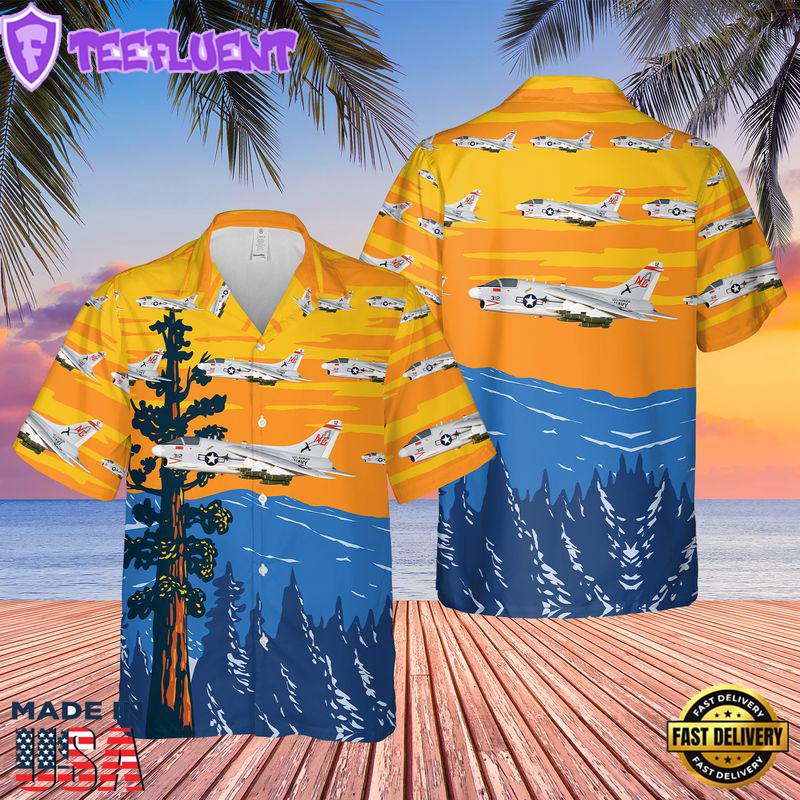 US Navy A-7E Corsair II Of VFA-147 Argonauts Hawaiian Shirt