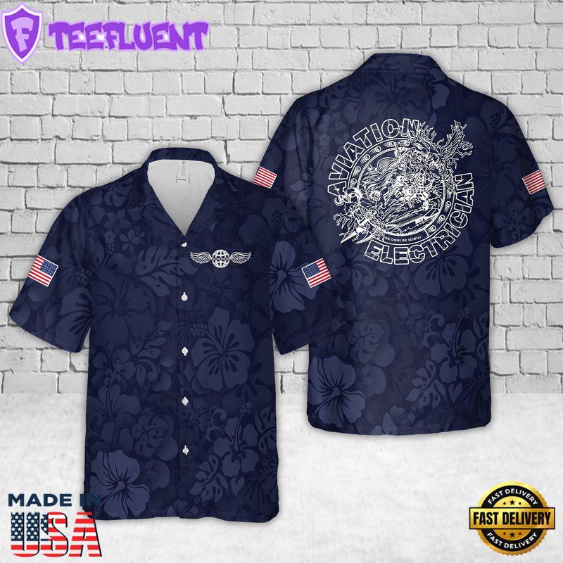 US Navy AE Hawaiian Shirt