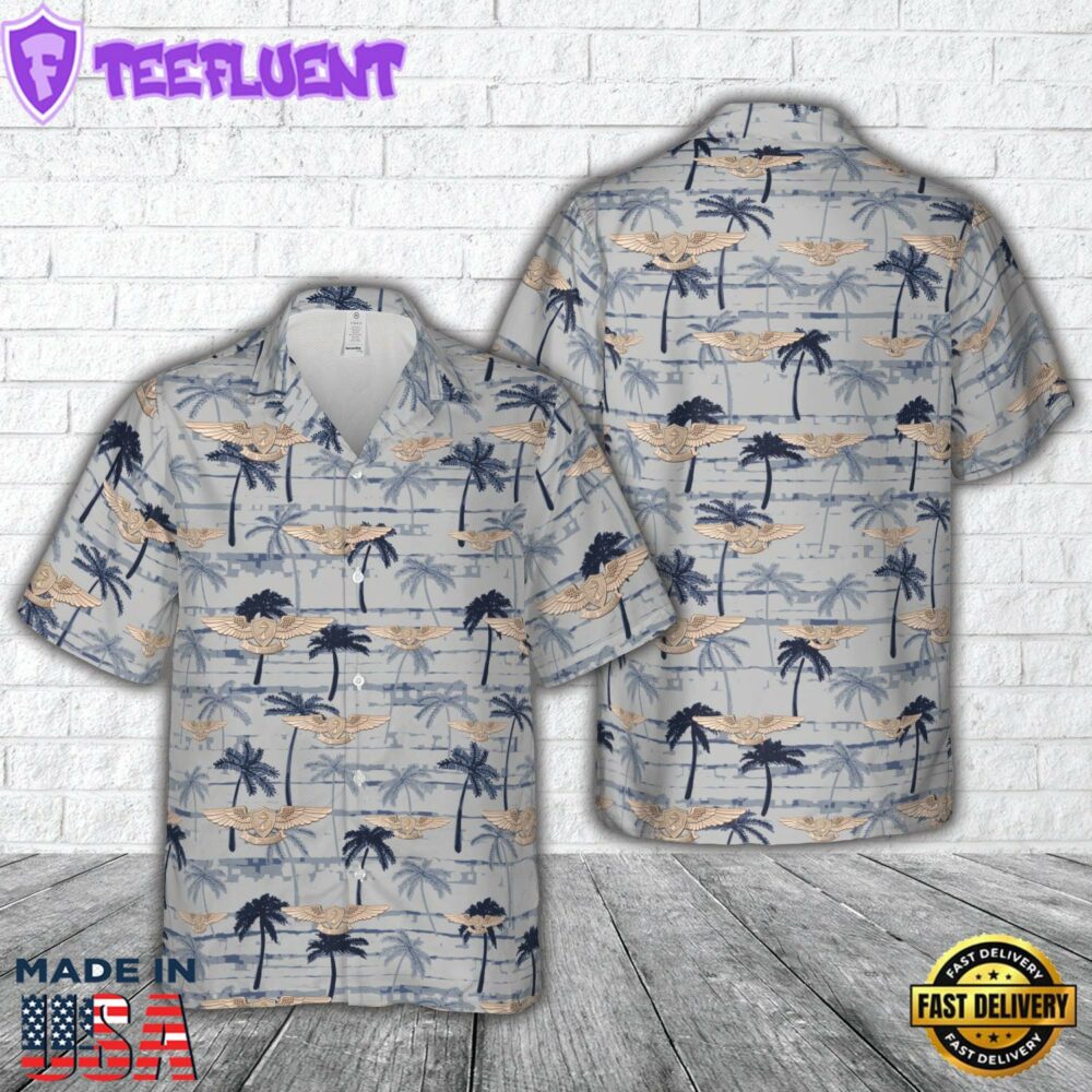 US Navy Air Warfare Wings Insignia Hawaiian Shirt
