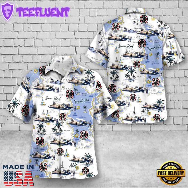 US Navy Airborne Command & Control Squadron 124 (VAW-124) Bear Aces Hawaiian Shirt
