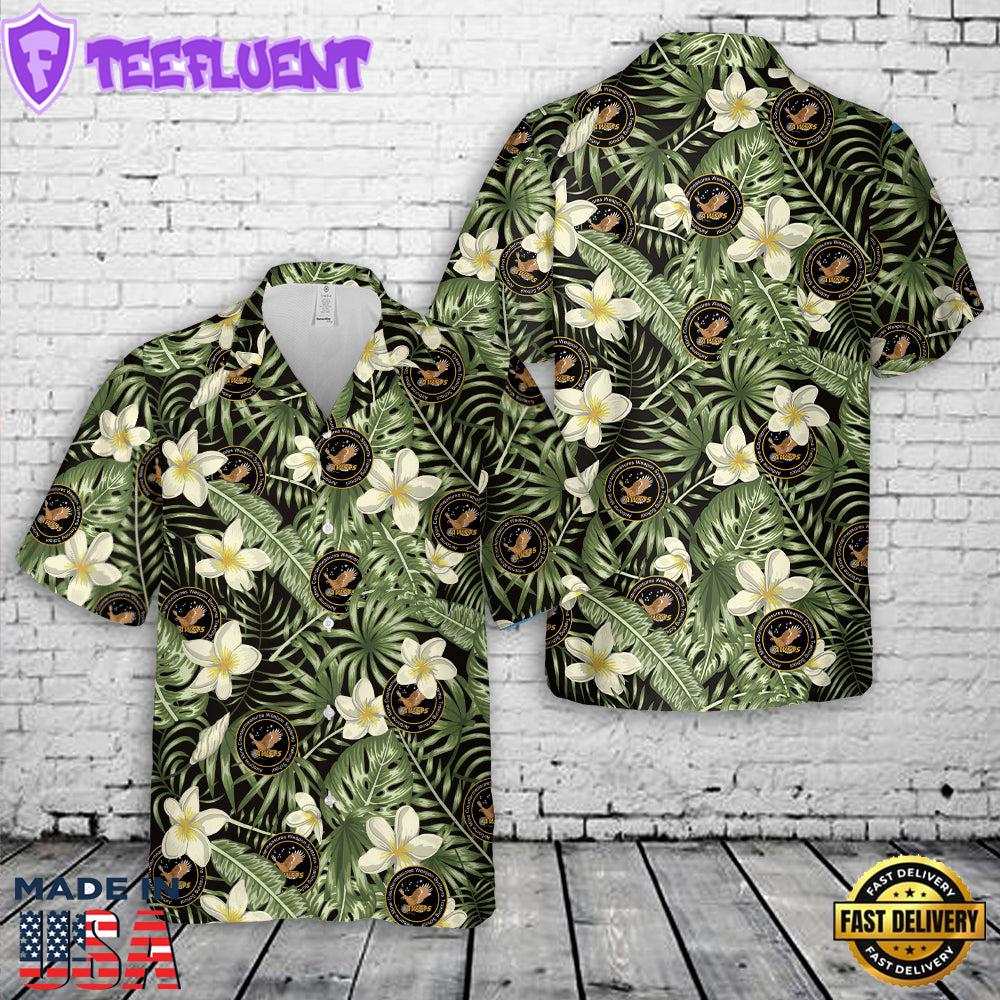 US Navy Airborne Mine Countermeasures Weapon Systems Training School (AWSTS) Hawaiian Shirt