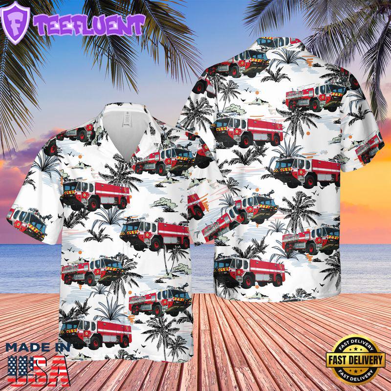 U.S. Navy Aircraft Rescue Fire Fighting (ARFF) E-ONE Hawaiian Shirt