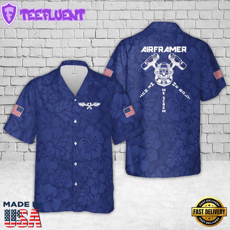 US Navy AM Hawaiian Shirt