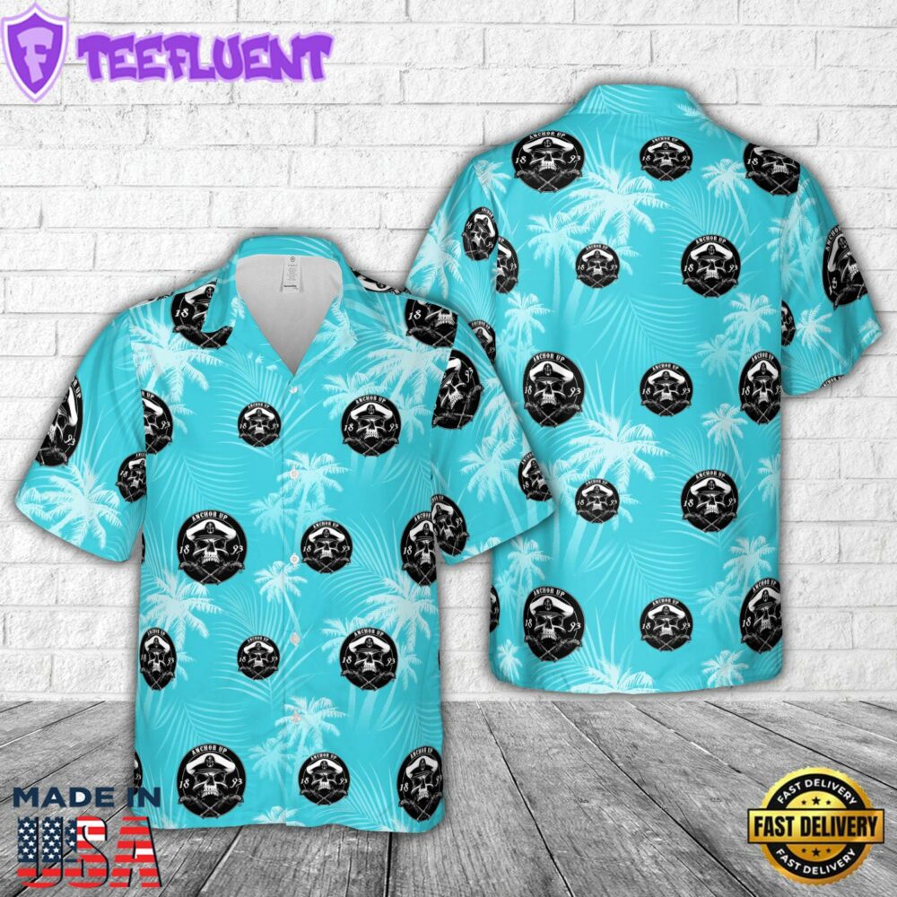 US Navy Anchor Up 1893 Hawaiian Shirt