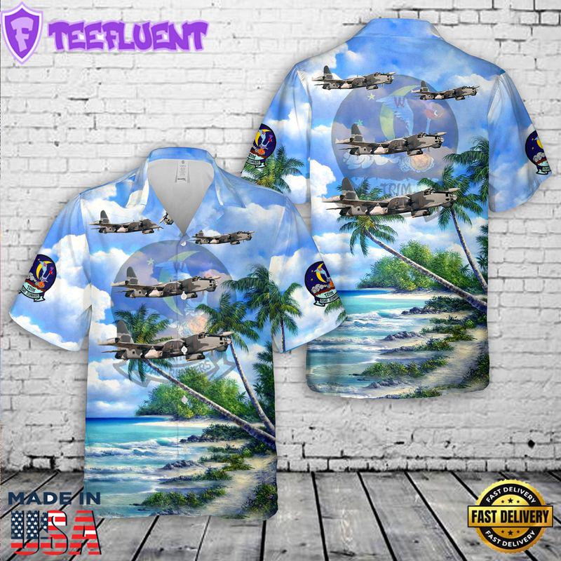 US Navy AP-2H Neptune Of VAH-21 Roadrunners Hawaiian Shirt