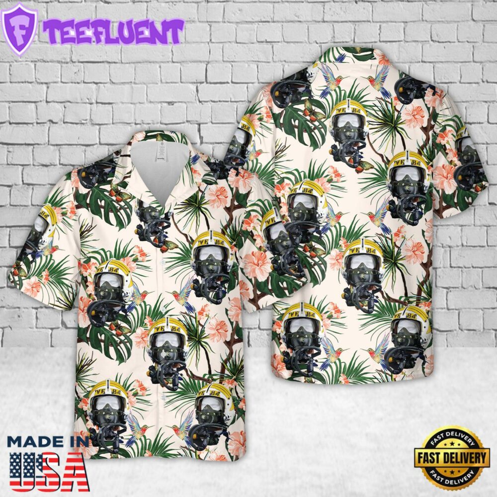US Navy APH-6 Helmet VF-84 “JOLLY ROGERS” VN 1965 Hawaiian Shirt