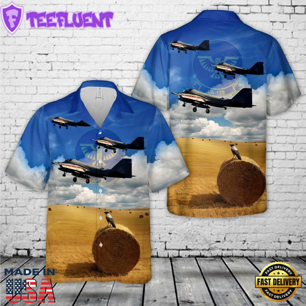 US Navy Attack Squadron VA-128 Golden Intruders Hawaiian Shirt