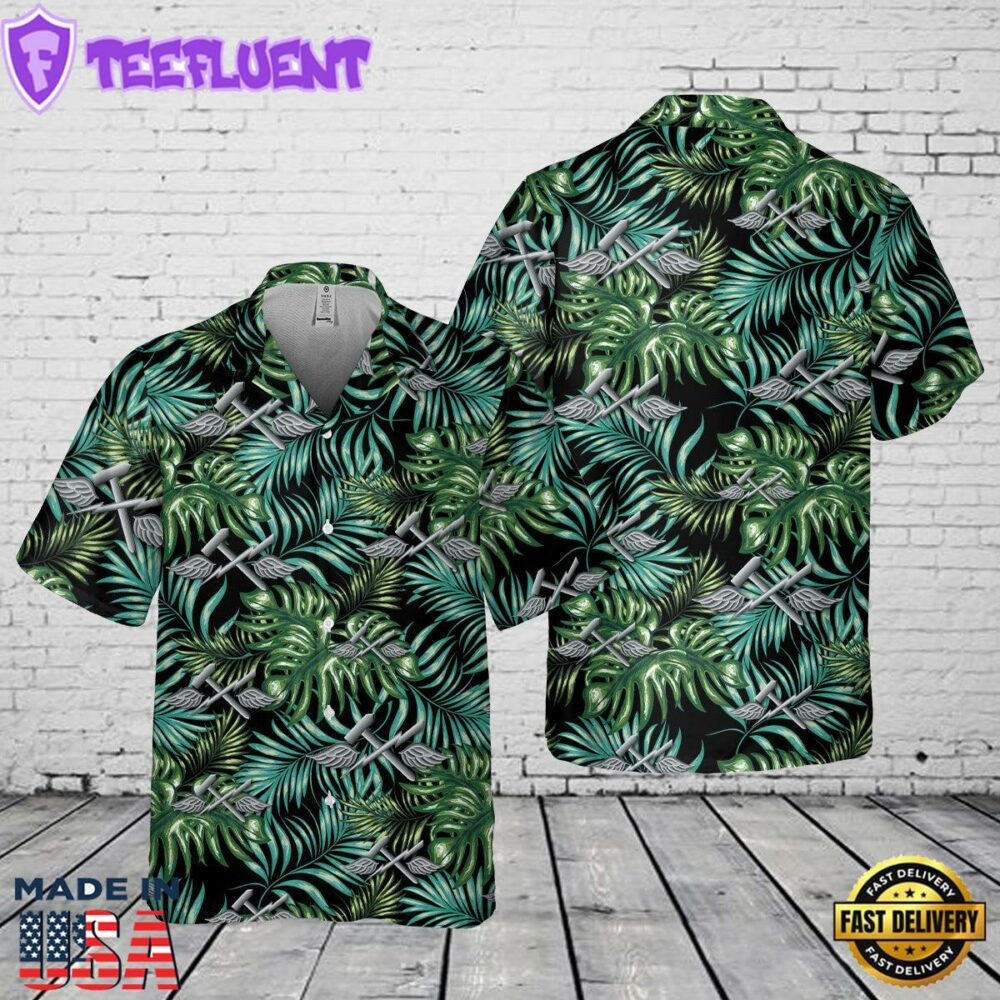 US Navy Aviation Support Equipment Technician Pocket Hawaiian Shirt