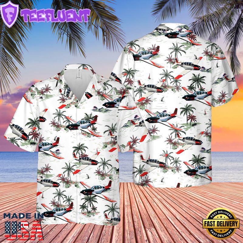 Us Navy Beechcraft T-34 Mentor Hawaiian Shirt