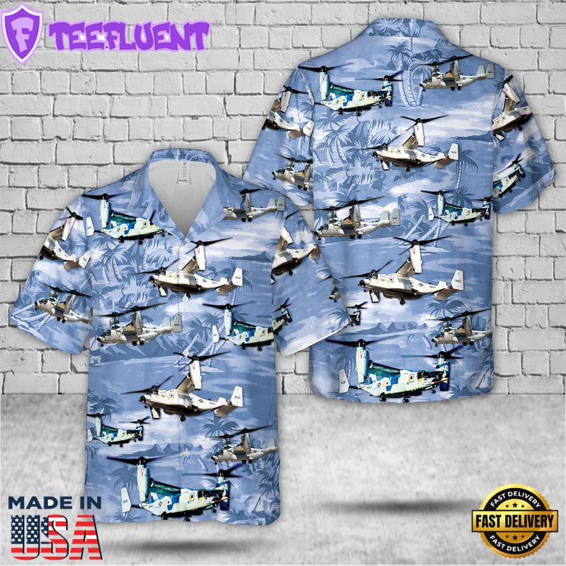 US Navy Bell Boeing CMV-22B Osprey Hawaiian Shirt
