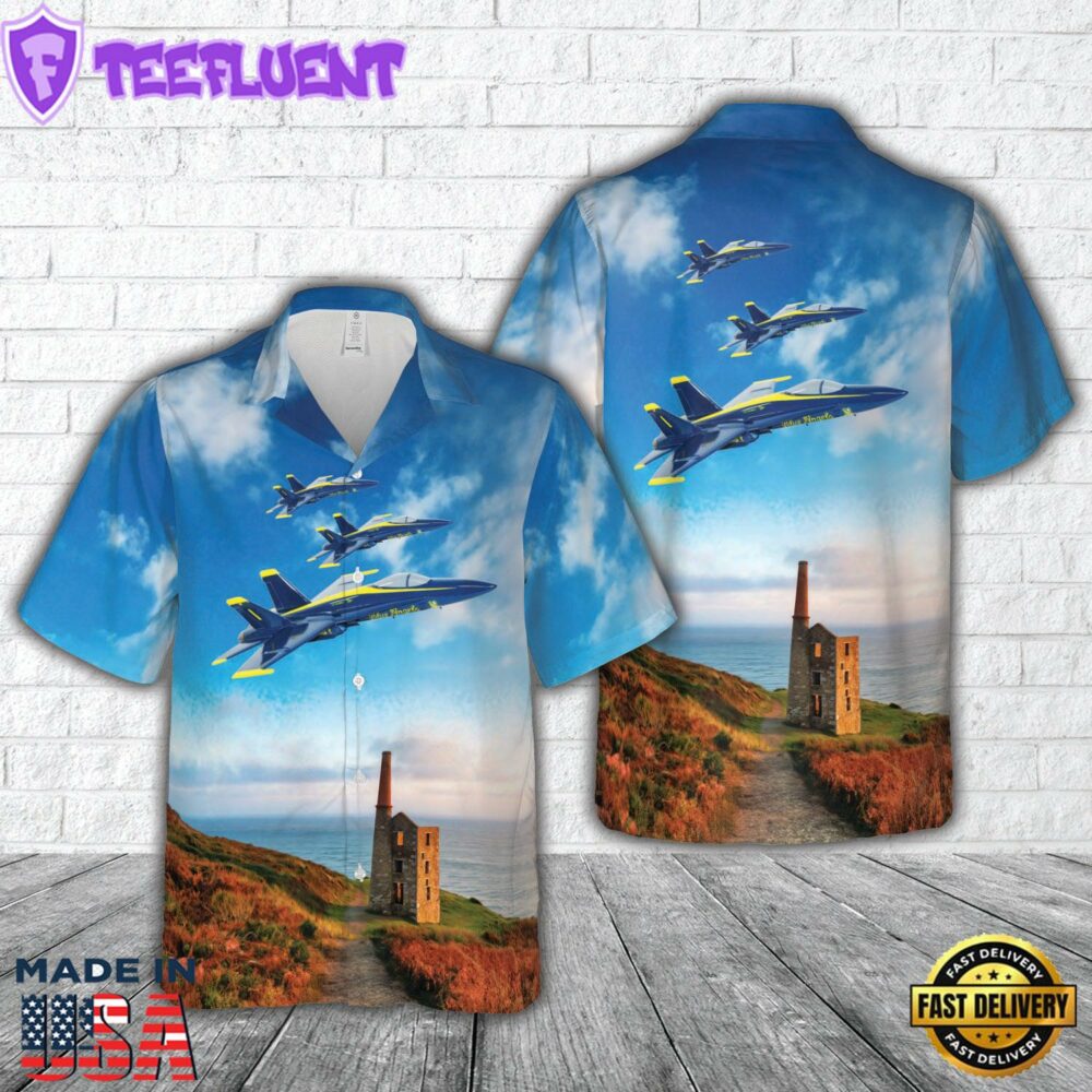 US Navy Blue Angels #1 FA-18C Hawaiian Shirt