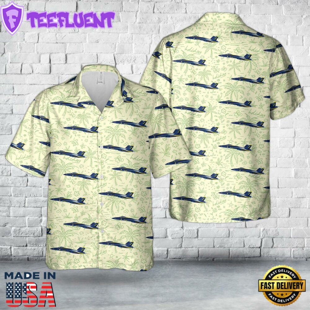 US Navy Blue Angels #2 FA-18E Hawaiian Shirt