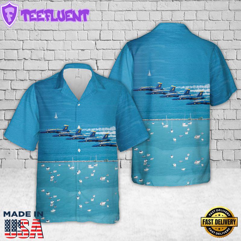 US Navy Blue Angels Air And Water Show Hawaiian Shirt