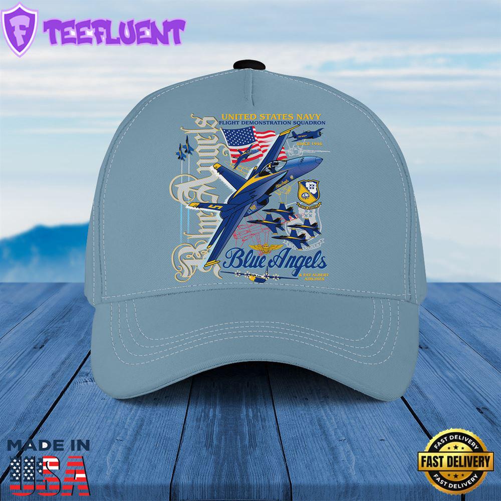 US Navy Blue Angels Flight Demonstration Squadron Baseball Cap