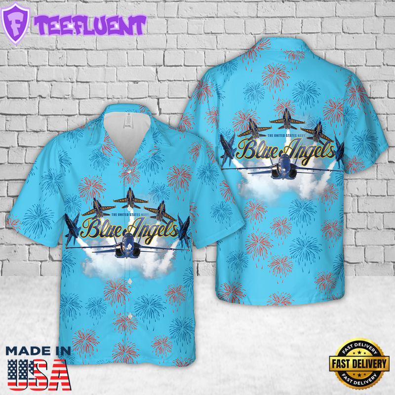 U.S Navy Blue Angels Hawaiian Shirt