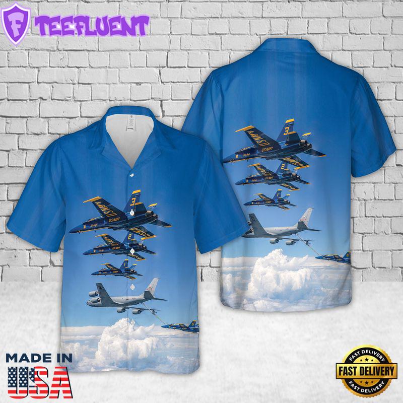 US Navy Blue Angels Hawaiian Shirt