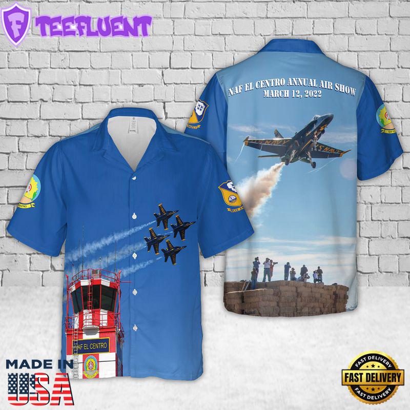 US Navy Blue Angels NAF El Centro Annual Air Show Hawaiian Shirt