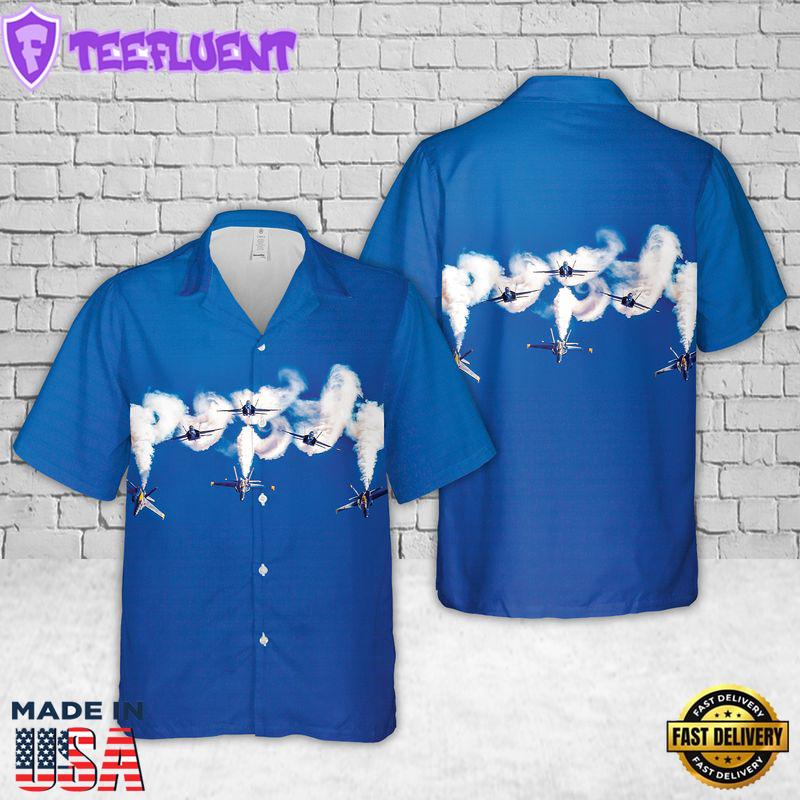 US Navy Blue Angels Show Hawaiian Shirt