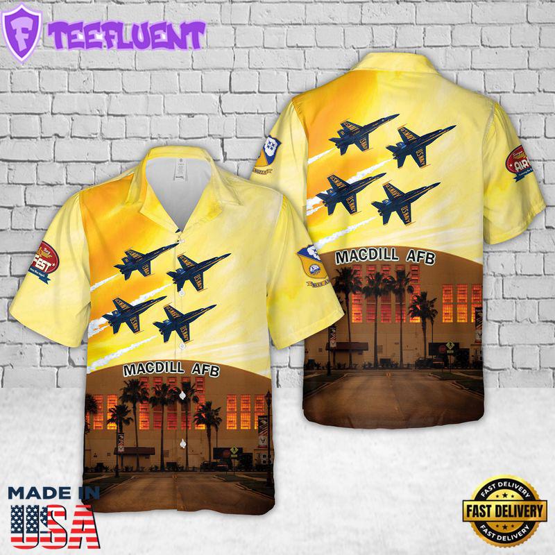 US Navy Blue Angels Tampa Bay AirFest Hawaiian Shirt