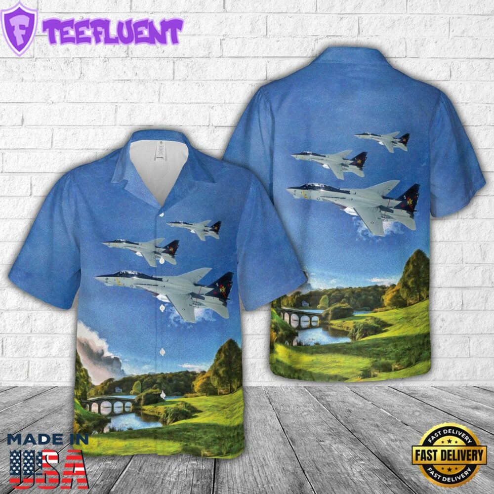 US Navy - Fighter Squadron 11 (FITRON 11) VF-11 Red Rippers Hawaiian Shirt