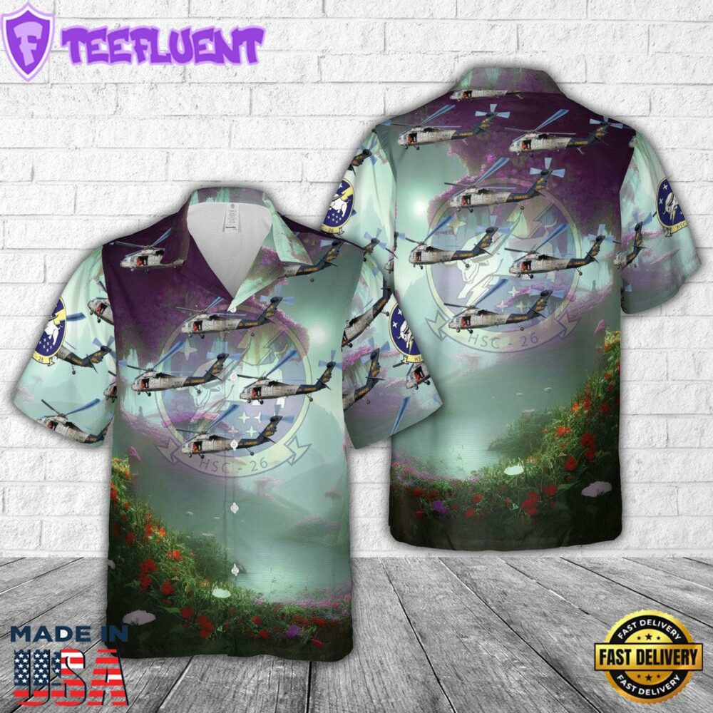 US Navy - Helicopter Sea Combat Squadron 26 HSC-26 'Chargers' Hawaiian Shirt