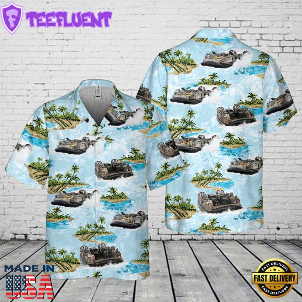 U.S Navy Landing Craft Air Cushion Pocket Hawaiian Shirt
