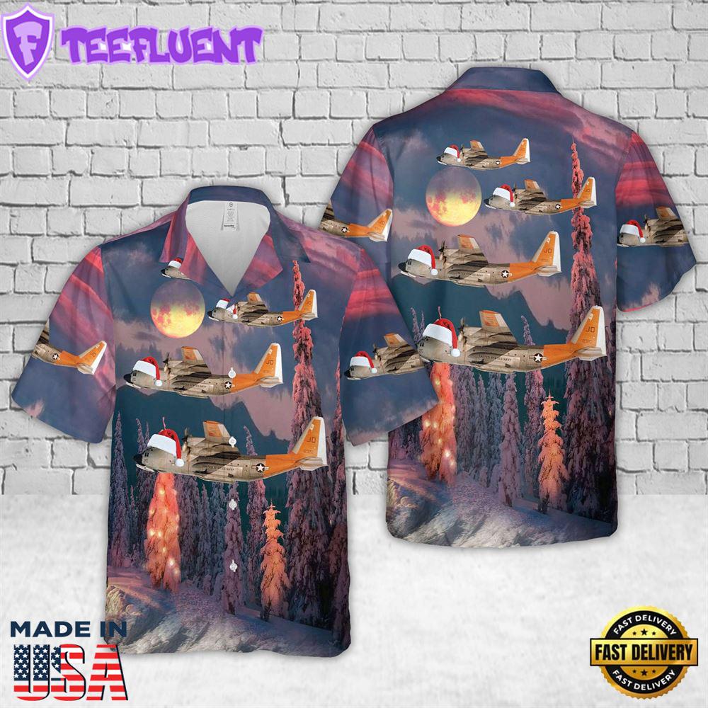 US Navy LC -130 Hercules Of VXE-6 The Puckered Penguins Christmas Hawaiian Shirt