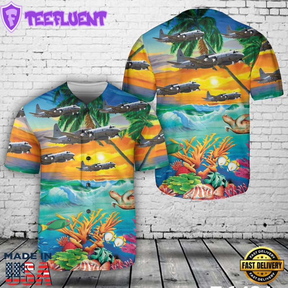 US Navy Lockheed EP-3E ARIES II Air Reconnaissance Squadron VQ-1 ''World Watchers'' Baseball Jersey